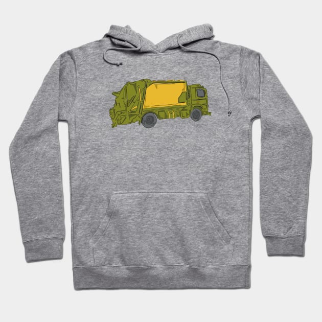 Garbage Truck Hoodie by Katherine Montalto